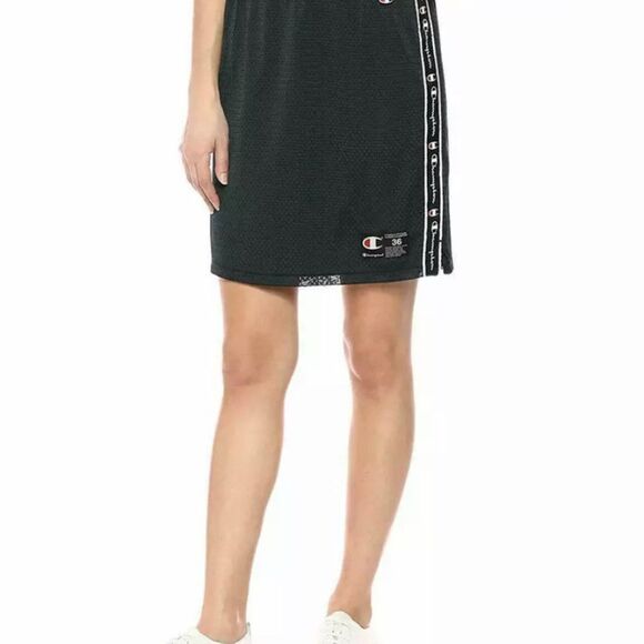 CHAMPION Black Mesh reversible Track Skirt Sz S - Picture 2 of 14